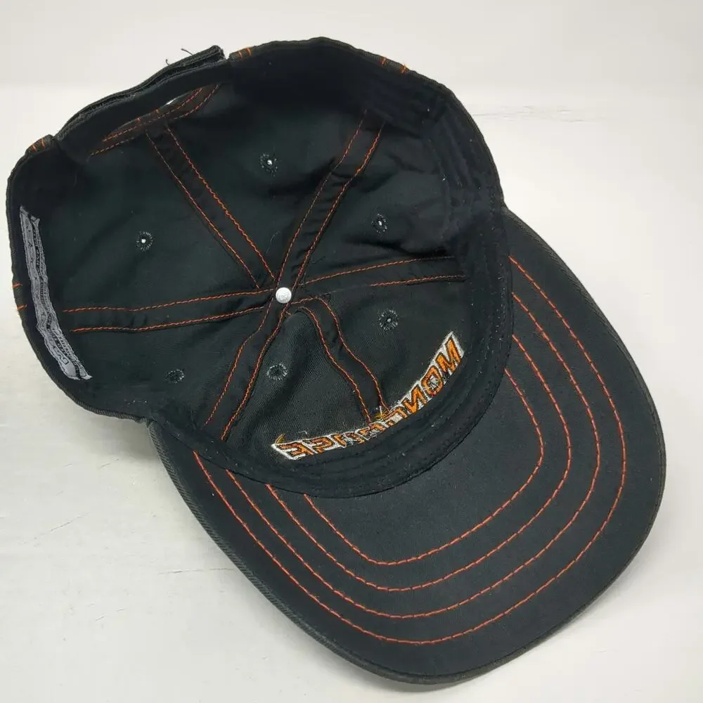 Mongoose Baseball Cap Black Orange White One Size Mascot Contrast Stitching Hat